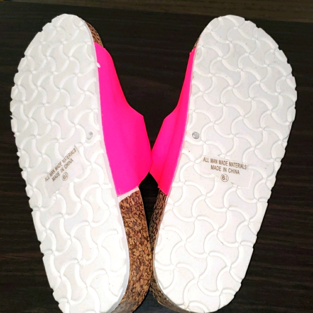 Neon Pink Sandals - Picture 4 of 6